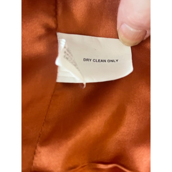 Vtg GAP Full Zip Toggles Collar 100% Wool Coat Color Burnt Orange Womens Size M - Picture 5 of 16